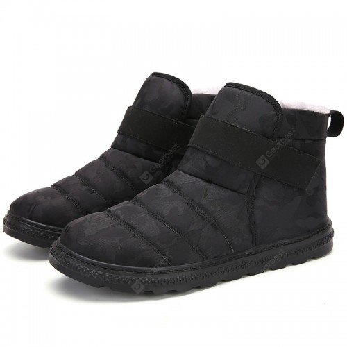 High-top Waterproof Cotton Shoes Winter Plus Velvet Snow Boots Couple Large Size