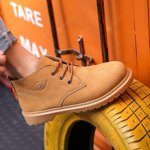 Autumn and Winter Men High Shoes Thick Platform Tooling Boot