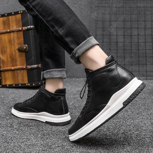 Autumn and Winter Men's High-top Leather Boots Non-slip Wear Resistant