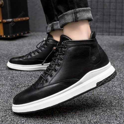 Autumn and Winter Men's High-top Leather Boots Non-slip Wear Resistant